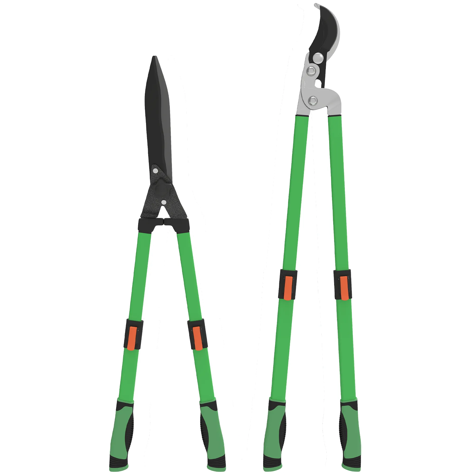TRUUSK Heggenschaar Set 2-delig – Meslengte 90 cm – Anti-aanbaklaag – Uitschuifbare handgreep – Voor heggen en takken – 78,5 cm – - Afbeelding 2