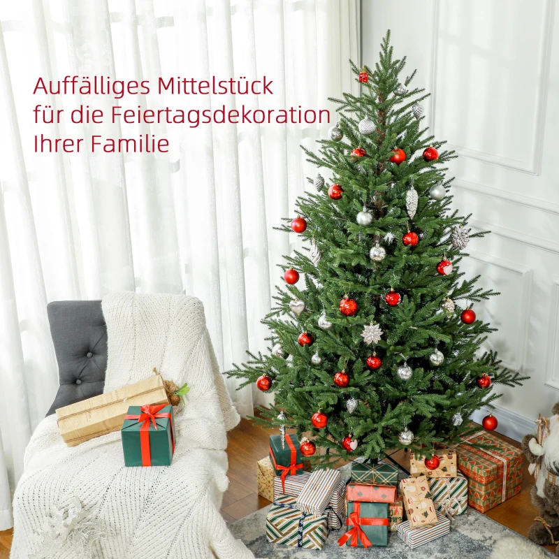 TRUUSK Kunstkerstboom 180 cm – Met 2380 Punten – Metalen Standaard – Groen - Afbeelding 5