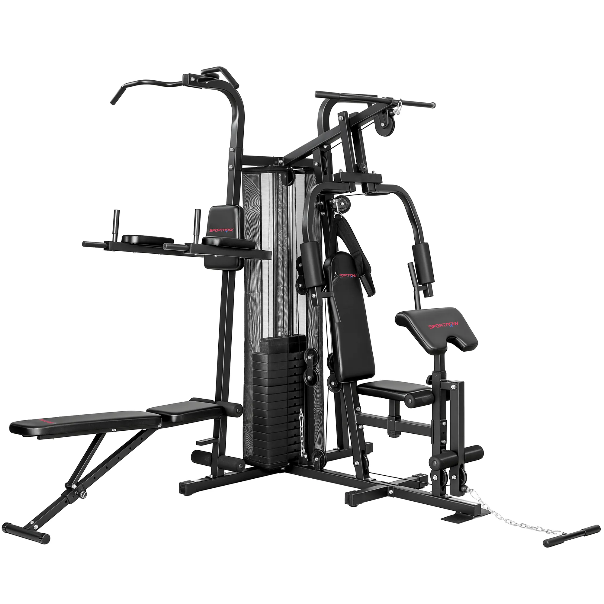 TRUUSK Multifunctioneel Trainingsstation – Thuisfitness Machine voor Meer Dan 10 Oefeningen – Gewichten – Aanpasbare Fitnessbank - Afbeelding 2