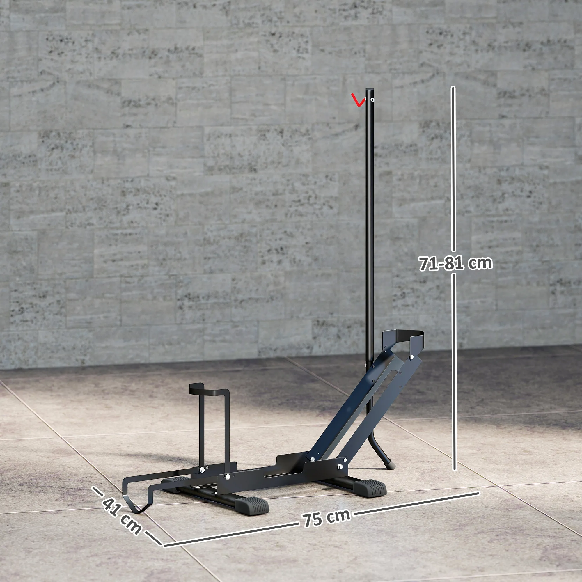 TRUUSK Fietsstandaard – Stalen Fietsenhouder – Geschikt voor 80 mm Bandbreedte – Vrijstaand – Multifunctioneel – 75 x 41 x 81H cm - Afbeelding 4