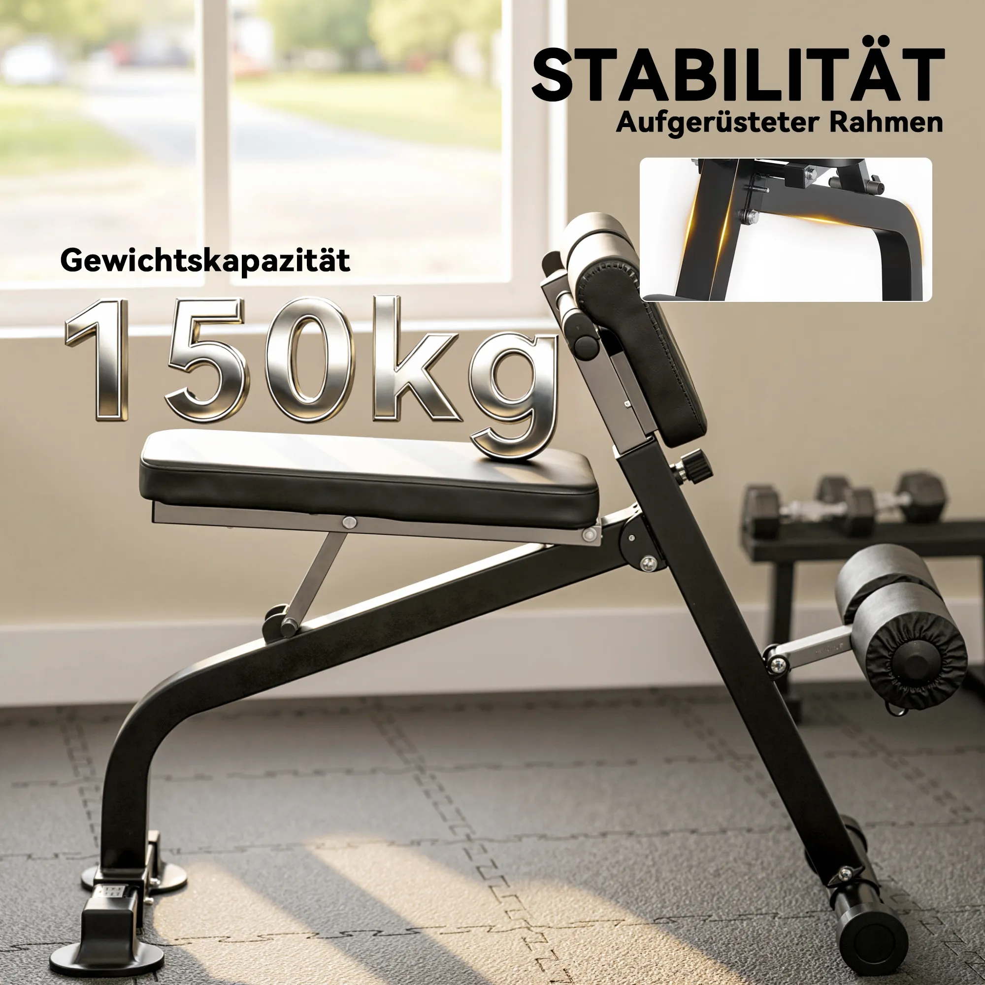 TRUUSK Trainingsbank – Haltersbank – Fitnessbank – Stalen Frame – Zwart - Afbeelding 7