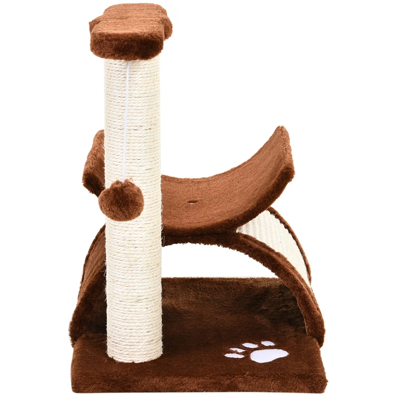 TRUUSK Krabpaal Speelboom – Kattenkrabpaal Met Bal – Bruin L40 x B30 x H43 cm - Afbeelding 8