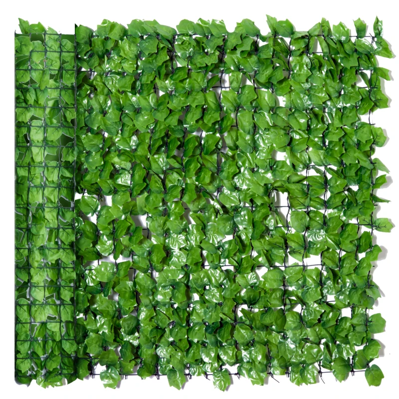TRUUSK Kunsthaag Privacy Hedge – Terras Wanddecoratie – Lichtgroen – 300 x 100 cm – UV-bestendig – Eenvoudig te monteren - Afbeelding 2