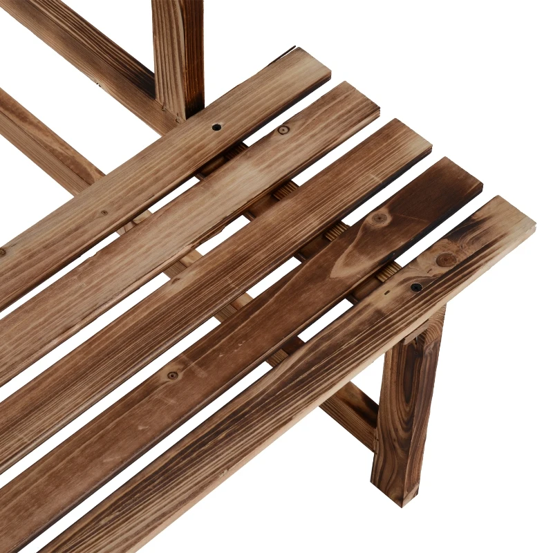 TRUUSK Plantenladder – Bloemenplank met 3 treden – Gemaakt van dennenhout – Afmetingen: 120 x 80 x 78 cm - Afbeelding 6